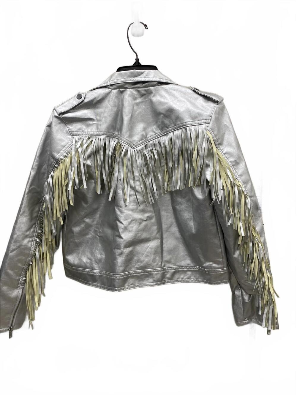 Rock & Roll Denim XS Silver Fringe Western Cowboy Jacket